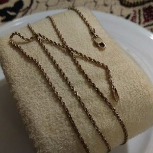 Solid 14K rope chain